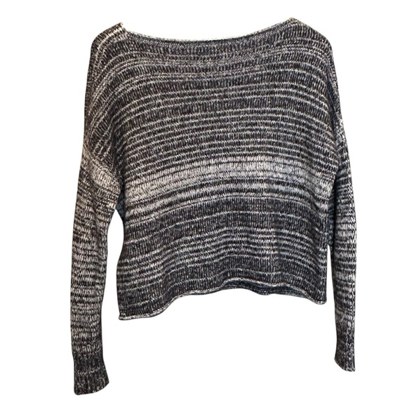 (Sold) Madewell Gray  White Merino Wool Mohair Yak Hair Blend Sweater X Small - Picture 5 of 9